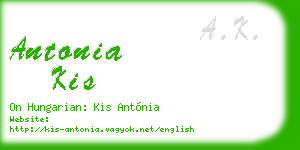 antonia kis business card